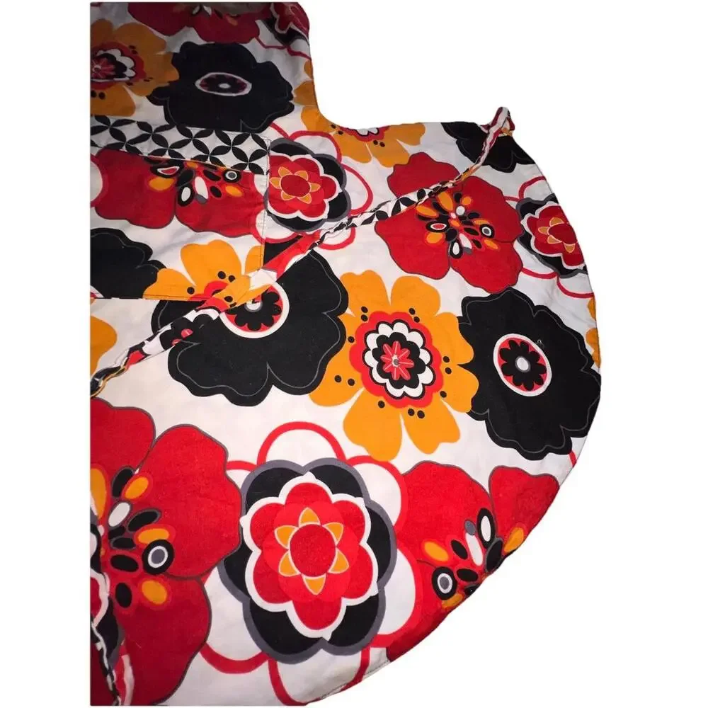 Handmade Retro 60s 70s Floral‎ Reversible Apron Kitchen Hostess Gift